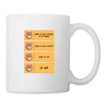 Chat grognon et limites personnelles - Mug blanc - blanc - Droite