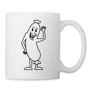 Wurst - Tasse - Weiß - Rechts