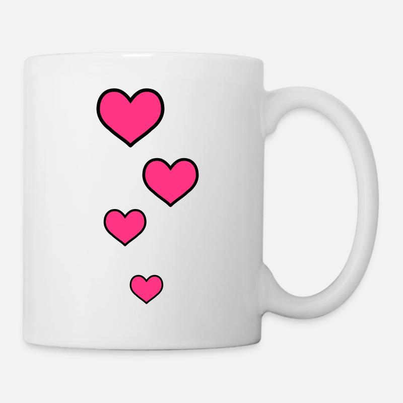 cœur - Mug blanc - blanc