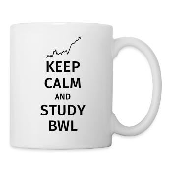 keep calm and study bwl - Tasse - Weiß - Rechts