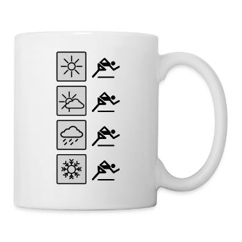 Läufer T-Shirt - Tasse - Weiß - Rechts
