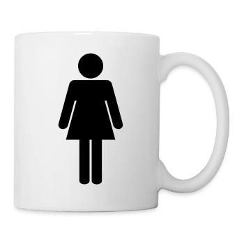 Frau - Tasse - Weiß - Rechts