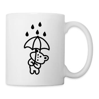 Bear in the Rain - Line - Mug - white - Right