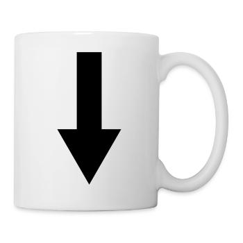 arrow down - Mug - white - Right