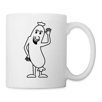 Wurst - Tasse - Weiß - Rechts