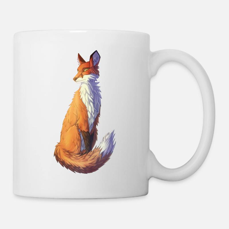 Fuchs im Comicstil - Tasse - Weiß