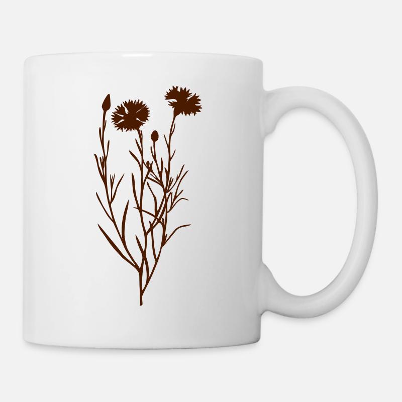 Kornblume - Tasse - Weiß
