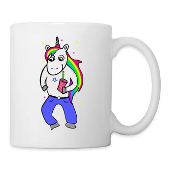 Unicorn disco with drink - Mug - white - Right
