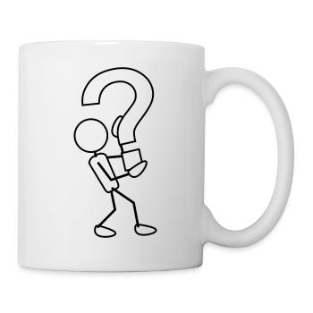 greyman_with_a_big_query_1c - Mug - white - Right