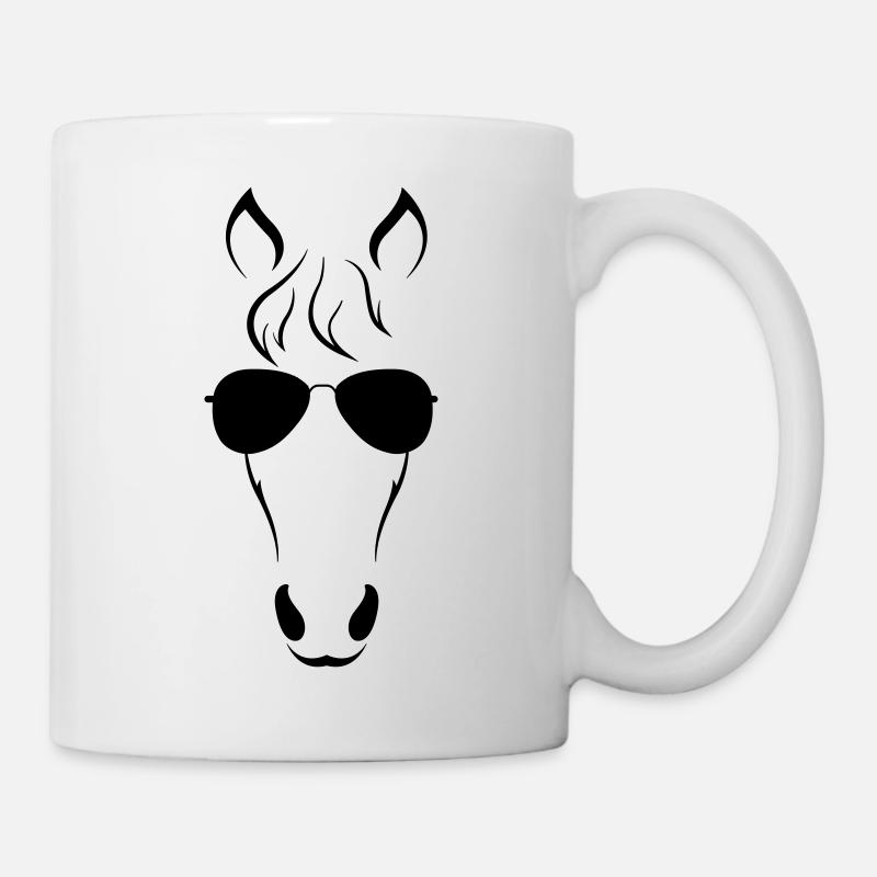 cool horse - Tasse - Weiß