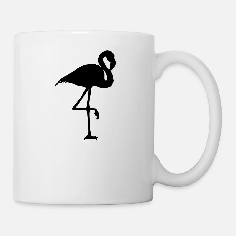 flamant rose blanc - Mug blanc - blanc