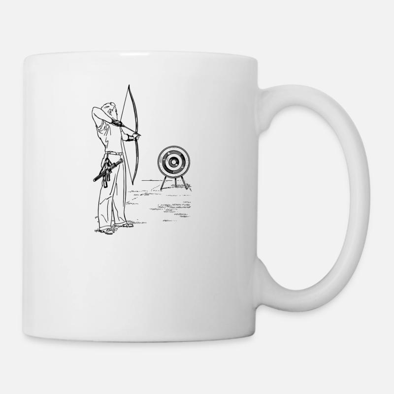 tir à l'arc flèche d'arc sports13 cible arbalète - Mug blanc - blanc