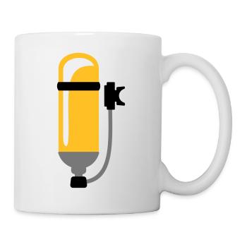 Freiwillige Feuerwehr - Atemschutzgerät Geschenk - Tasse - Weiß - Rechts