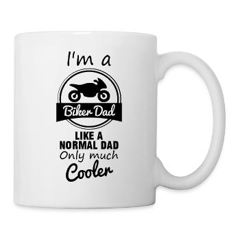 Biker dad, Biking Daddy, Father bike - Mug - white - Right