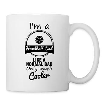 Handball dad, Handballpieler Vater - Tasse - Weiß - Rechts