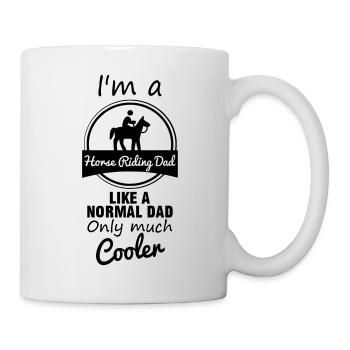 Horse Riding dad, reiter vater - Tasse - Weiß - Rechts