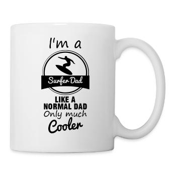 Surfer dad, surfen vater, surfing - Tasse - Weiß - Rechts
