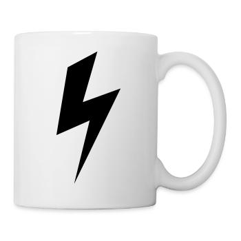 Strom Blitz Elektro Icon - Tasse - Weiß - Rechts