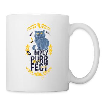 CAT PERFECT - chats de pêche de chat Souris Proverbes shirt - Mug blanc - blanc - Droite