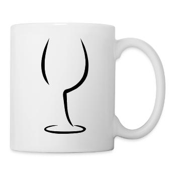 Wine Bottle Glass Wein Weinflasche Weinglas2 - Tasse - Weiß - Rechts