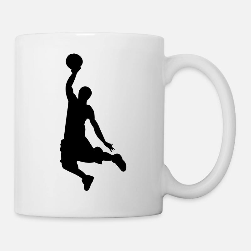 Silhouette de basketball - Mug blanc - blanc