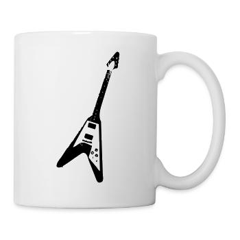 Flying V Guitare - Mug blanc - blanc - Droite