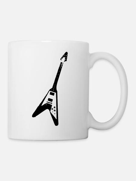 Flying V Guitar - Mug - white