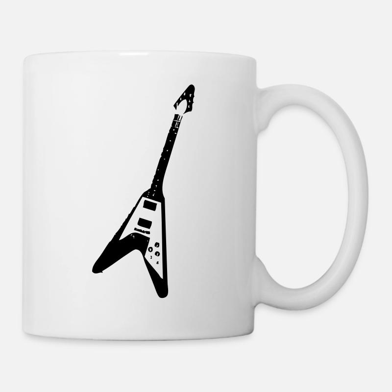 Flying V Guitar - Mug - white