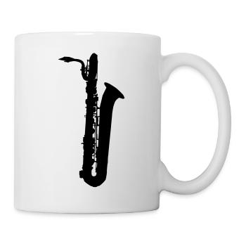 saxophone brass instrument music - Tasse - Weiß - Rechts