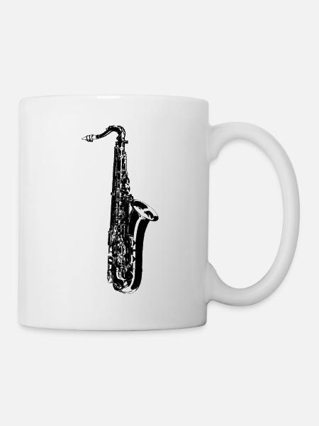saxophone - Mug blanc - blanc