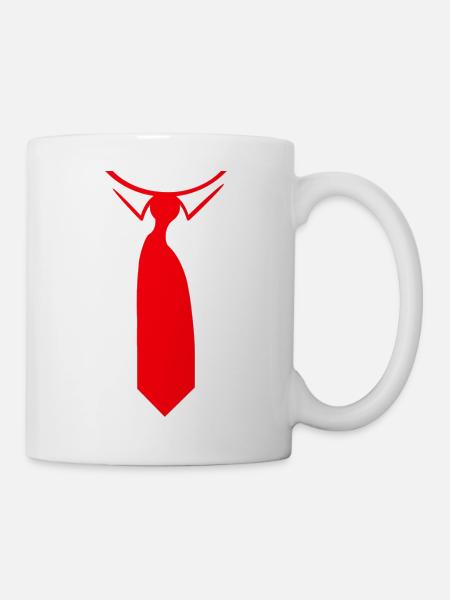 krawatte - Tasse - Weiß