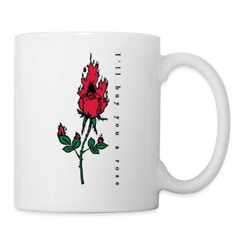Brennende Rose Print - Tasse - Weiß - Rechts