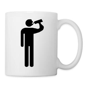Saufen - Tasse - Weiß - Rechts