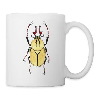 kaefer heller Panzer rotes Geweih - Tasse - Weiß - Rechts