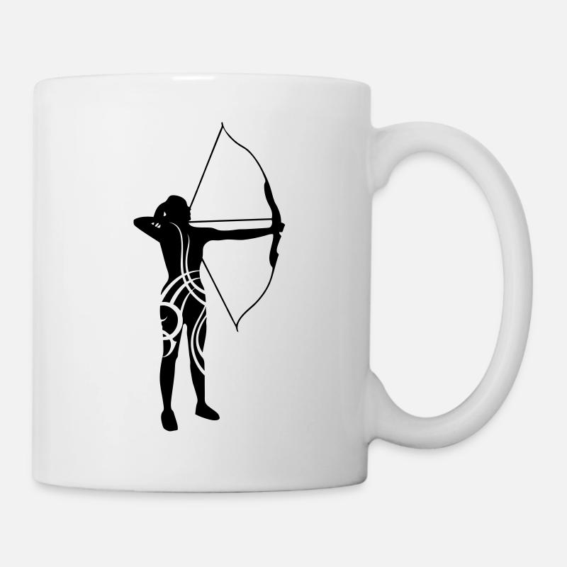 Archery female tribal de - Tasse - Weiß