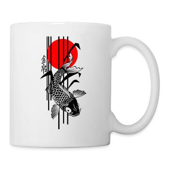 Bamboo Design - Nishikigoi - Koi Fish 3 - Tasse - Weiß - Rechts