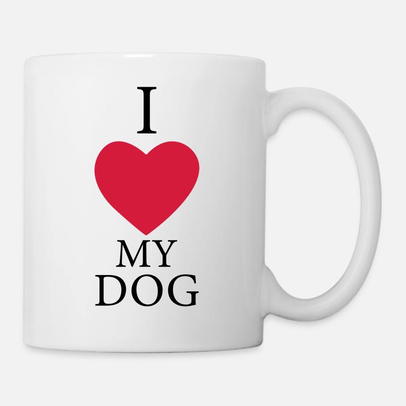 J'aime mon chien - Mug blanc - blanc