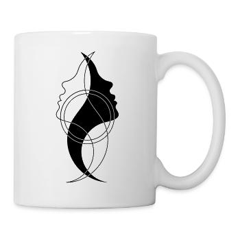 Face - Abstract Face - Mug - white - Right
