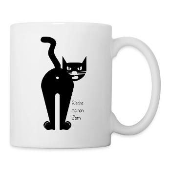 Katze Lustig Rieche meinen Zorn - Tasse - Weiß - Rechts