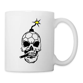 death head skull bomb handball dead head4 - Mug - white - Right