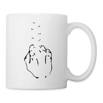middle finger - Mug - white - Right