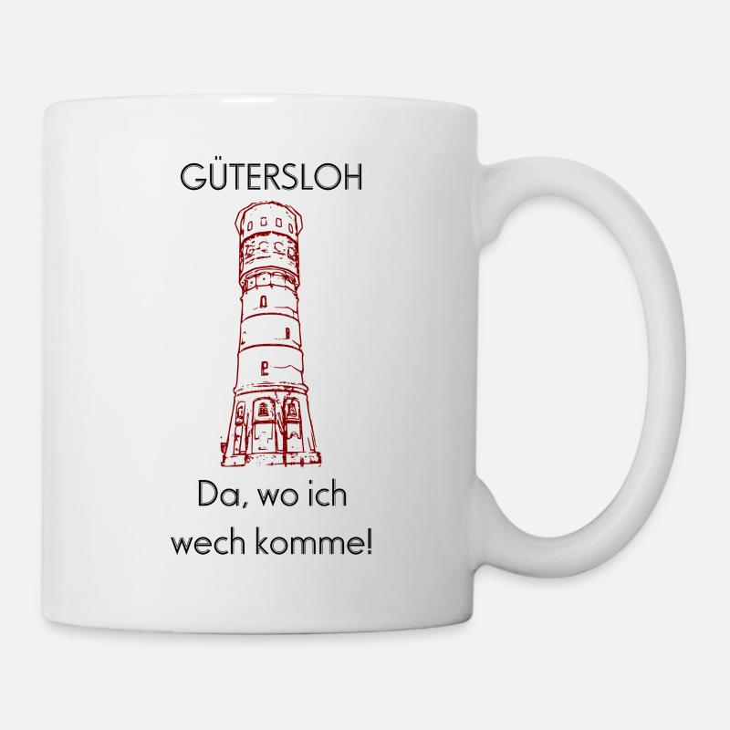Gütersloh château d'eau rouge - Mug blanc - blanc