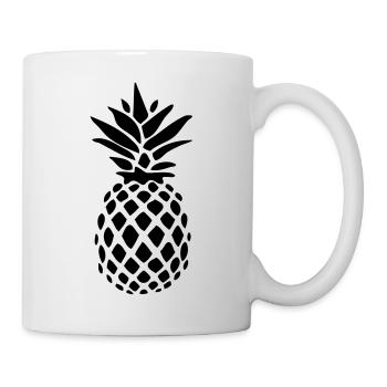 Pineapple black silhouette - Mug - white - Right