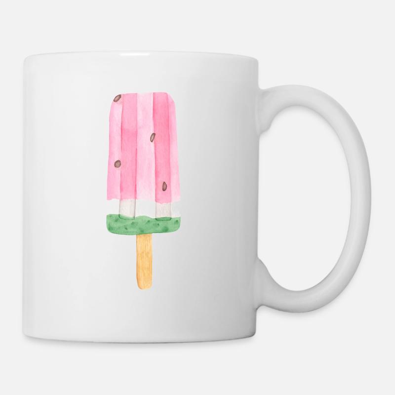 Wassermeloneneis - Tasse - Weiß
