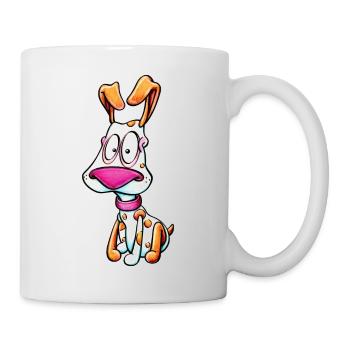 sitting beagle - Tasse - Weiß - Rechts