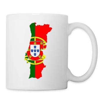 Carte du drapeau du Portugal - Mug blanc - blanc - Droite