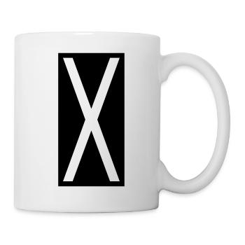Rectangle X - Mug blanc - blanc - Droite
