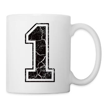 1 one eins black schwarz (fr) - Mug blanc - blanc - Droite