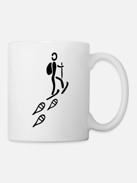 Schneeschuh Tour - Tasse - Weiß