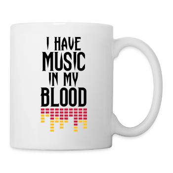 I have music is my blood - Mug - white - Right